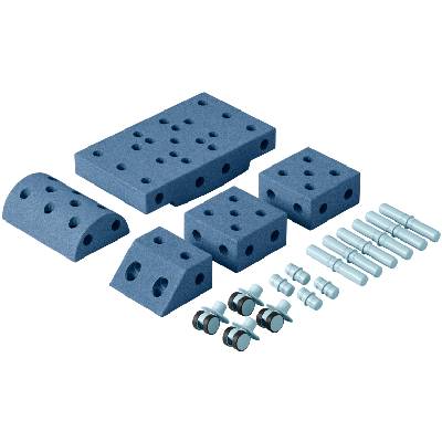 Комплект за игра Modu - Explorer set, наситено синьо-небесно синьо (MODU-SET-EXP-DB-SB)