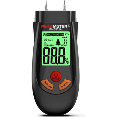 Měřič vlhkosti dřeva - vlhkoměr dřeva PeakMeter PM6811A – Sleviste.cz