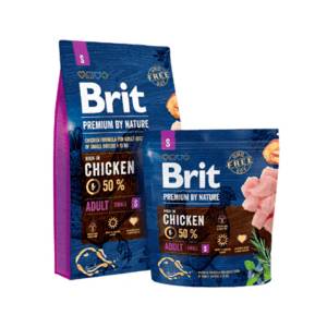 Brit premium by nature adult s-Суха храна за кучета от малки породи- с 50% прясно пилешко месо