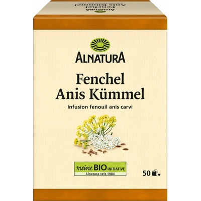 Alnatura Bio čaj z fenyklu, anýzu a kmínu 50 čajových sáčků