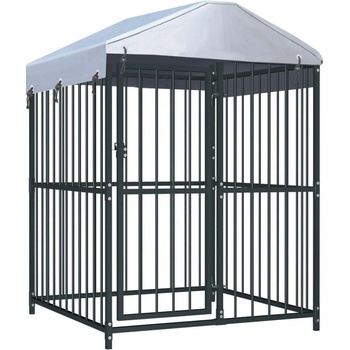 shumee Venkovní psí kotec se střechou 120 x 120 x 150 cm
