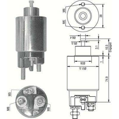 Elektromagnetický spínač, startér MAGNETI MARELLI 940113050354