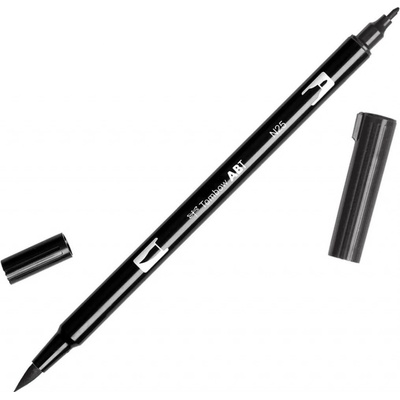 Oboustranný štětcový fix Tombow ABT DUAL - černá Barva: N25 - Lamp Black