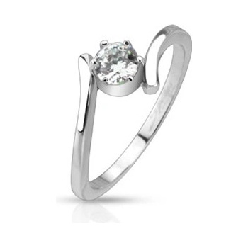 Šperky4U ocelový prsten se zirkonem OPR1667
