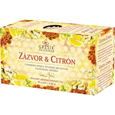 Grešík Zázvor & Citrón porcovaný čaj 20 x 2 g