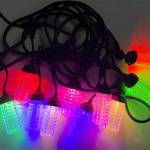  Външна водоустойчива светеща гирлянда, 5 м, енергоспестяващи 10 led, многоцветни, свързваща се К2