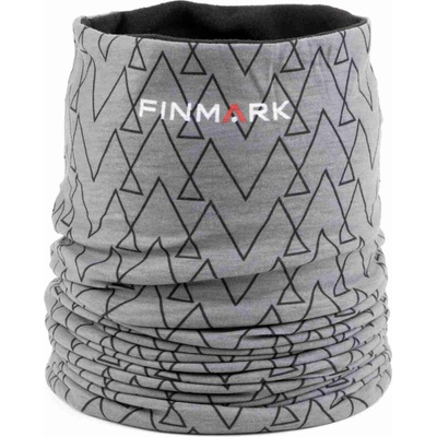 Finmark multifunkční šátek šedá černá bílá