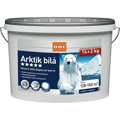 OBI Interiérová barva Arktik 14 + 2 kg bílá matná