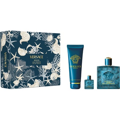 Versace Eros EDP 100 ml + EDP 5 ml + sprchový gel 150 ml dárková sada