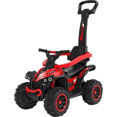 Baby Mix MegaCar s vodící tyčí červené