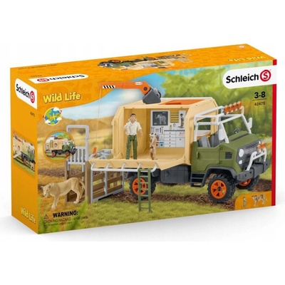 Schleich 42565 Záchranárske auto s dinosaurom Triceratopsom