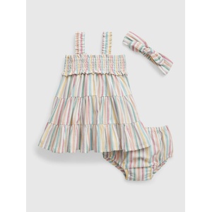 GAP Baby раирани рокли GAP GAP | Byal | Момичешки | 50-62