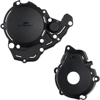 POLISPORT sada krytu alternátoru a spojky vodní pumpy KTM EXC-F 250/350 24-26, HUSQVARNA FE 250/350 24-26, GAS GAS EC-F 250/350 24-26 barva černá