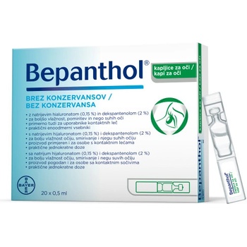 Bayer Oční kapky Bepanthol 20 x 0,5 ml