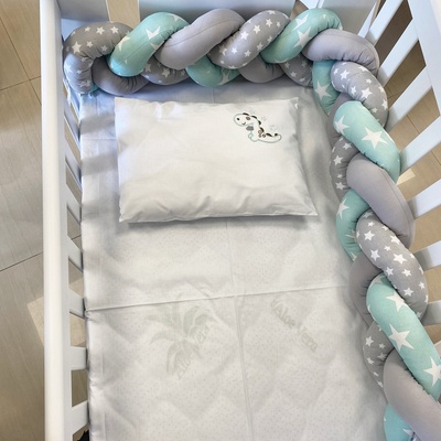 Дейзи Нов Плетен обиколник 240см Мента/Сиво