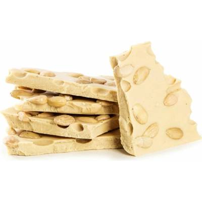 Čokoládovna Janek lámaná čokoláda bílá s mandlí s kávou 250 g