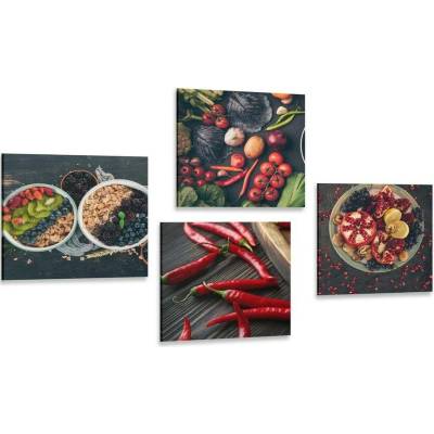 Set obrazů delikátní občerstvení - 4x 40x40