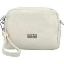Stylová dámská mini koženková crossbody kabelka Fehmi krémová