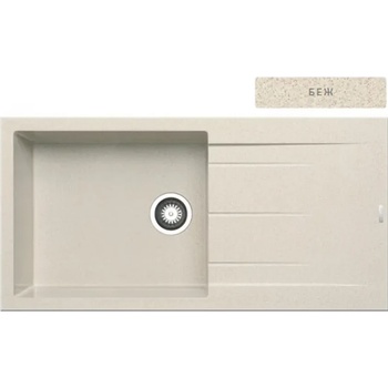 Image 1 of Pyramis PYRAGRANITE ALAZIA (100х50) 1B 1D Beige, Мивки за кухни композитни