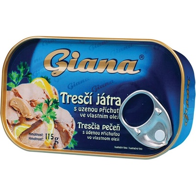 Giana Tresčia pečeň vo vlastnom oleji s údenou príchuťou 115 g