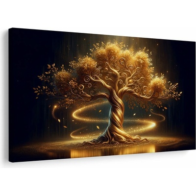Obraz zlatý strom života v záři - 60x40
