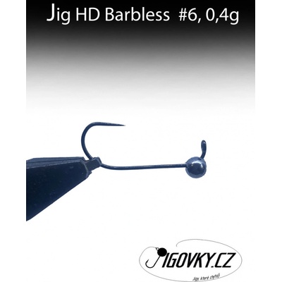 Jigovky.cz Jigová hlava HD BARBLESS vel.6 0,4g 5 ks
