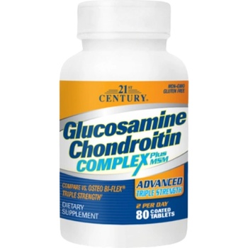 21st Century Glucosamine Chondroitin Complex Plus MSM - Advanced Triple Strength [80 Таблетки]