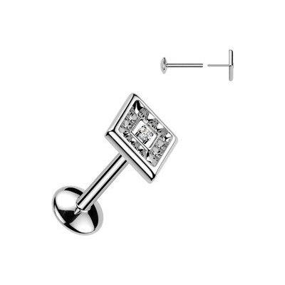 Šperky4U Piercing do brady PUSH IN labreta TITAN TIT1661