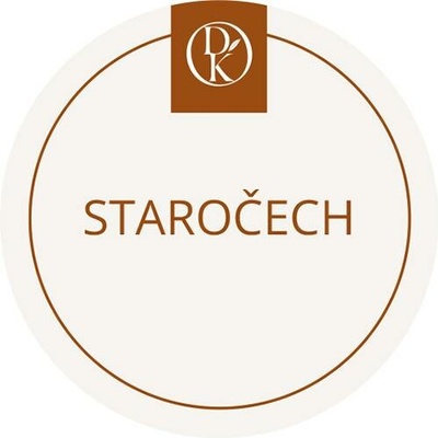 Davídkovo koření Etiketa Staročech béžová průměr 4,5 cm 1 ks