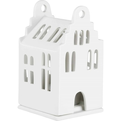räder Porcelánový svícen domeček Gable House, bílá barva, porcelán