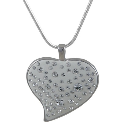 JSB se Swarovski elements srdce 4958 Bílé