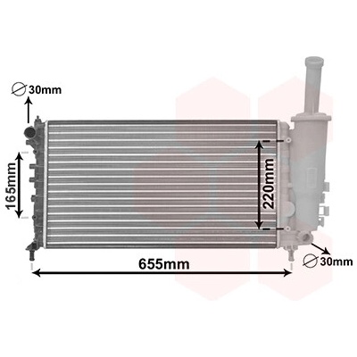 Chladič vody pro motor VAN WEZEL 17002999