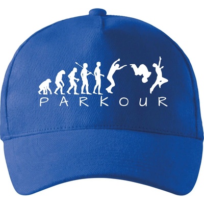 Parkour evolúcia so zahnutým šiltom a mosaznou sponou Kráľovská modrá