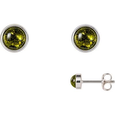 Jantario jantárové náušnice viera zelené 660196