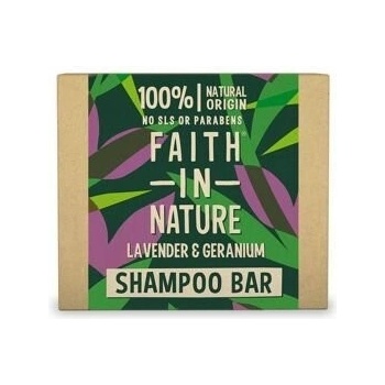 Faith in Nature tuhý šampon levandule a pelargonie 85g
