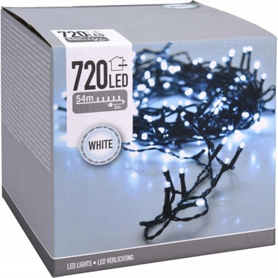 HOMESTYLING Vánoční světelný řetěz studená bílá 720 LED 54 m KO-AX8400070