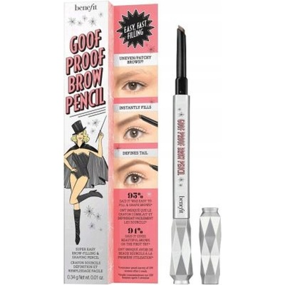 Benefit Goof Proof Eyebrow Pencil tužka na obočí 3 Warm Light Brown 0,34 g – Hledejceny.cz