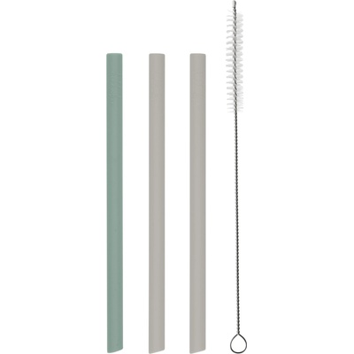 KikkaBoo Сет сламки 3 бр Platinum Silicone Sage (31302050003)