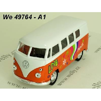 Welly Volkswagen 1963 T1 Bus Love orange code 49764A1 modely au 1:34