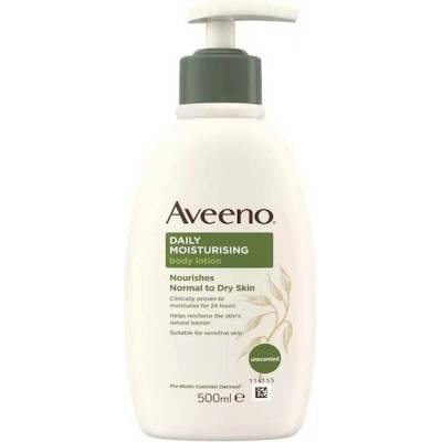 Aveeno Denní hydratační tělový balzám bez vůně s pumpičkou 500 ml