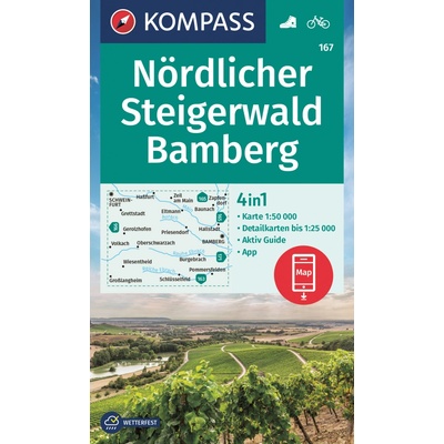 Kompass Nordlicher Steigerwald, Bamberg 1:50 t.