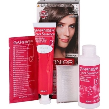 Garnier Color Sensation farba na vlasy s intenzívnymi pigmentami a kvetinovými olejmi 5.0 - žiarivá svetlá hnedá