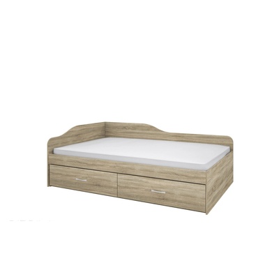 Bogdan Furniture I Легло Mod 2030 с чекмеджета, Сонома тъмна