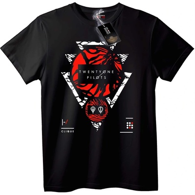 NOONEBRAND Тениска Clique на Twenty One Pilots - 6XL, Black