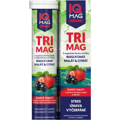 IQ Mag organic TRIMAG čierne ríbezle+jahody 20 ks