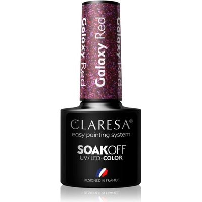 Claresa SoakOff UV/LED Color Galaxy gélový lak na nechty odtieň Red 5 g