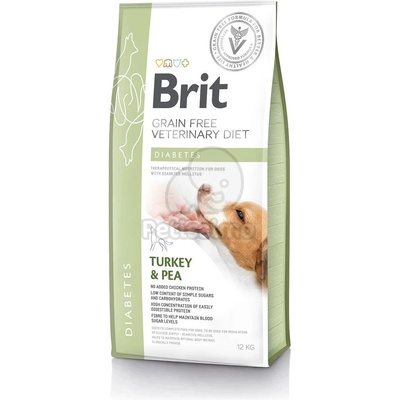 Brit Grain Free Veterinary Diet Dog Diabetes Turkey & Peas 12 kg