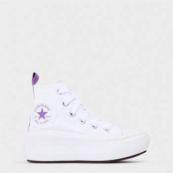Converse Маратонки Converse Kids' Canvas High-Top Trainers - White Purpl 102