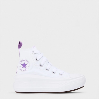 Converse Маратонки Converse Kids' Canvas High-Top Trainers - White Purpl 102