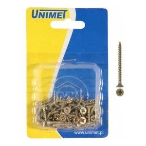 Uncanny Brand Wood insert galvanized yellow 5.0*60mm op-20pcs
